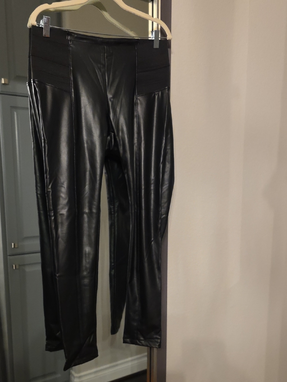 Black Faux Leather Leggings